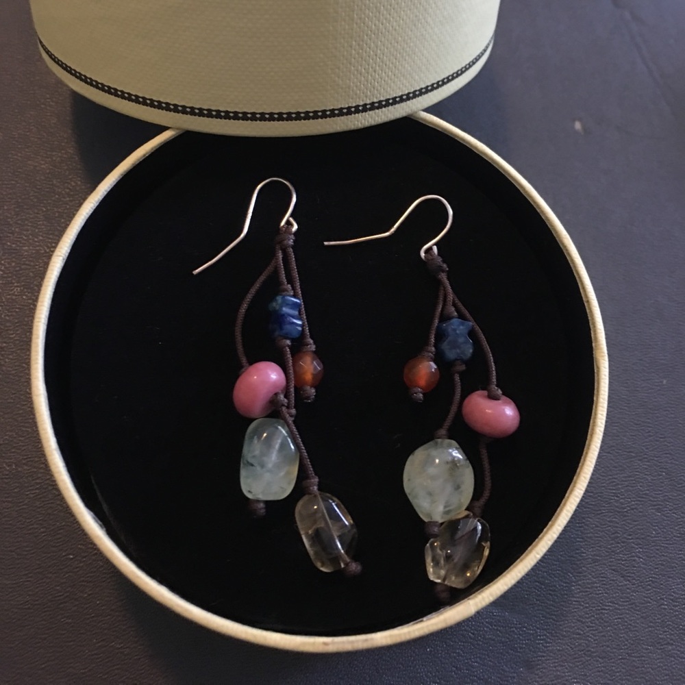 Tous Tibet color gems hook earrings
